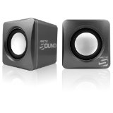 ARCTIC S111 USB Portable Stereo Speakers, Compact Design, Balanced Treble/Superior Bass - Silver