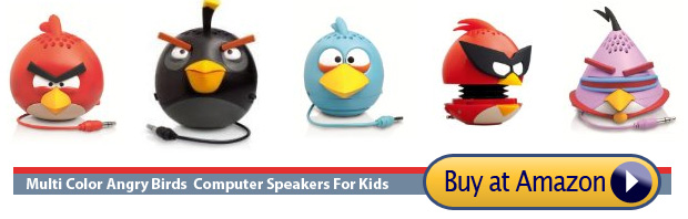 speakers inspired by popular android game angry birds